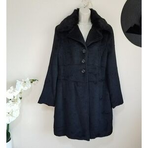 Wilsons Leather Vintage Alpaca Rabbit Fur Coat
